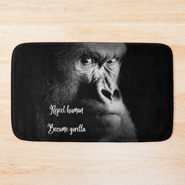 Item preview, Reject Human, Become Gorilla designed and sold by Felistellar Studios.