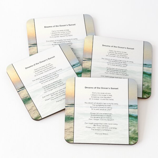 Artikelvorschau, Träume vom Sonnenuntergangsgedicht des Ozeans entworfen und verkauft von Pamela Storch.