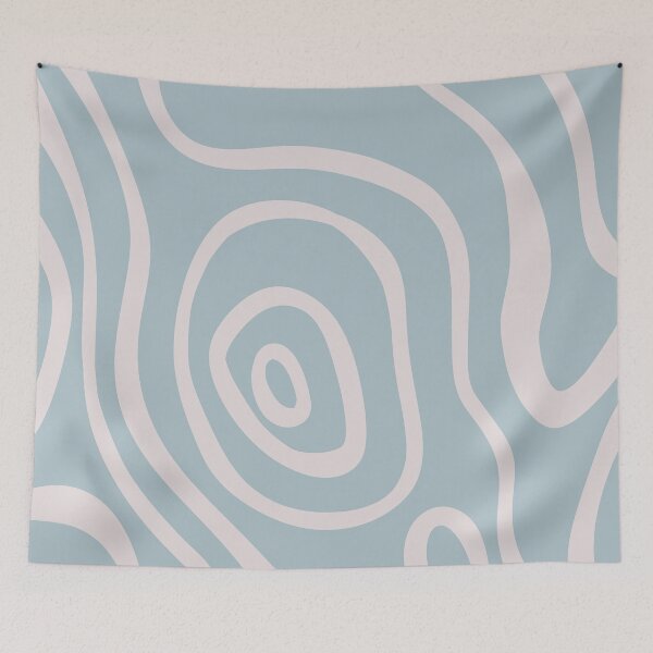 Item preview, Cute Earthy Aesthetic Mid Century Modern Minimalist Abstract Pattern Sky Blue designed and sold by scorpiolane.