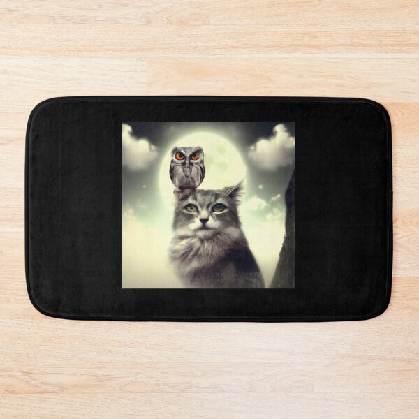 Item preview, a cat and an owl t-shirt designed and sold by shirtkosa.
