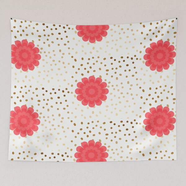 Item preview, Elegant gold dots red flower  designed and sold by NaughtyCat.