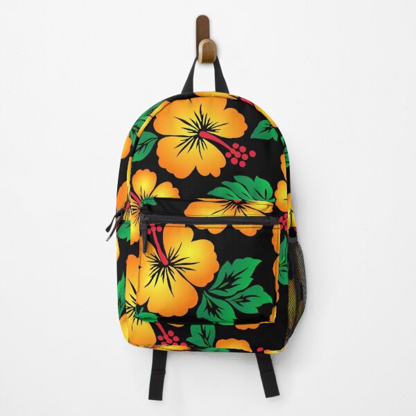 Item preview, Orange hibiscus with vivid green leaves designed and sold by FGCART.