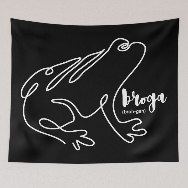 Item preview, Broga Welsh language Frog Cymru (white) designed and sold by Lick-Design.