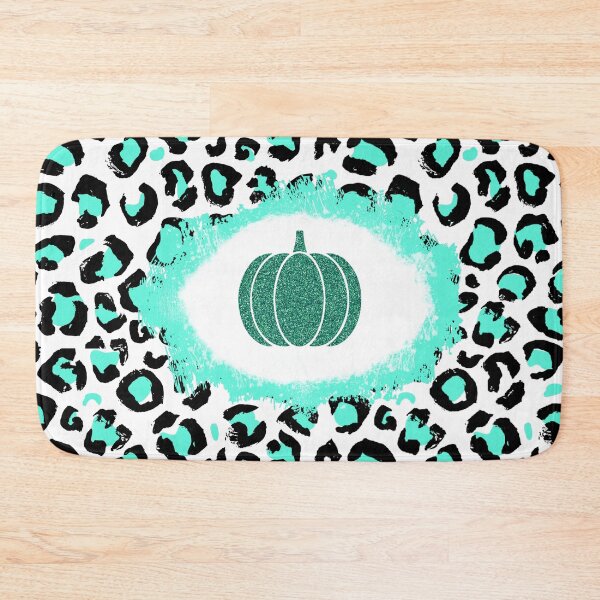 Item preview, Glitter Pumpkin Leopard Pattern (Teal) designed and sold by SimplyMe-Plus.