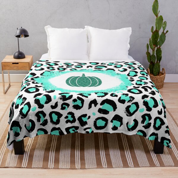 Item preview, Glitter Pumpkin Leopard Pattern (Teal) designed and sold by SimplyMe-Plus.