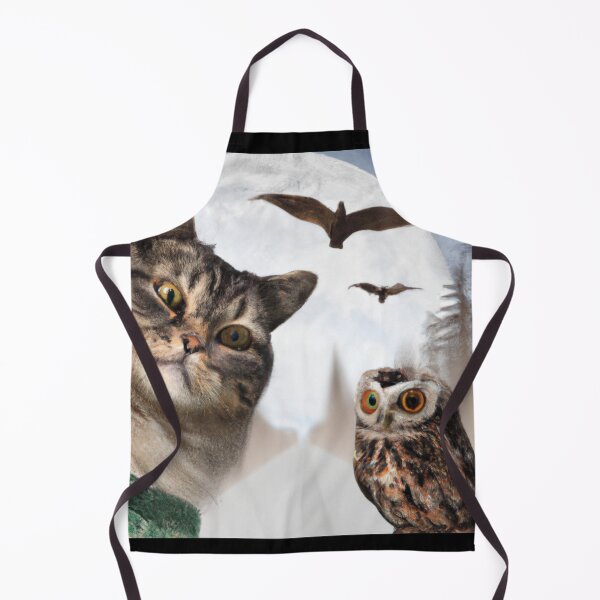 Item preview, the cat and the owl are looking at the moon designed and sold by shirtkosa.