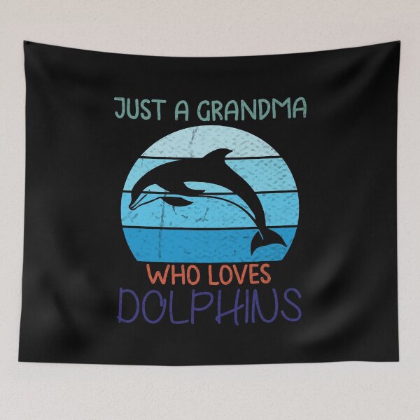 Item preview, Just A Grandma Who Loves Dolphins, Dolphins, Dolphin gift, Dolphins idea  designed and sold by RedArtsDesign.