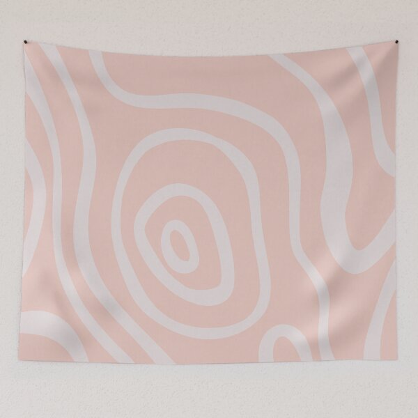 Aperçu de l'œuvre Mignon terreux esthétique milieu du siècle moderne minimaliste abstrait motif rose corail créée et vendue par scorpiolane.