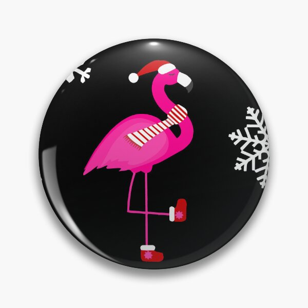 Item preview, black christmas santa claus flamingo designed and sold by Gossip Rag.