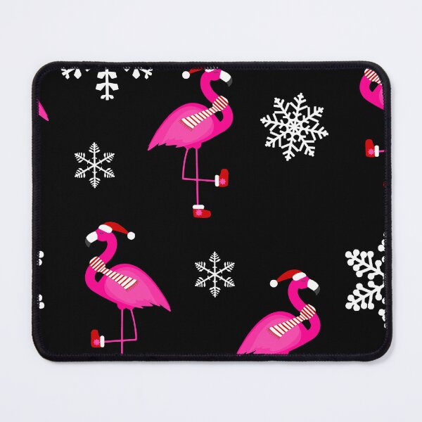Item preview, black christmas santa claus flamingo designed and sold by Gossip Rag.
