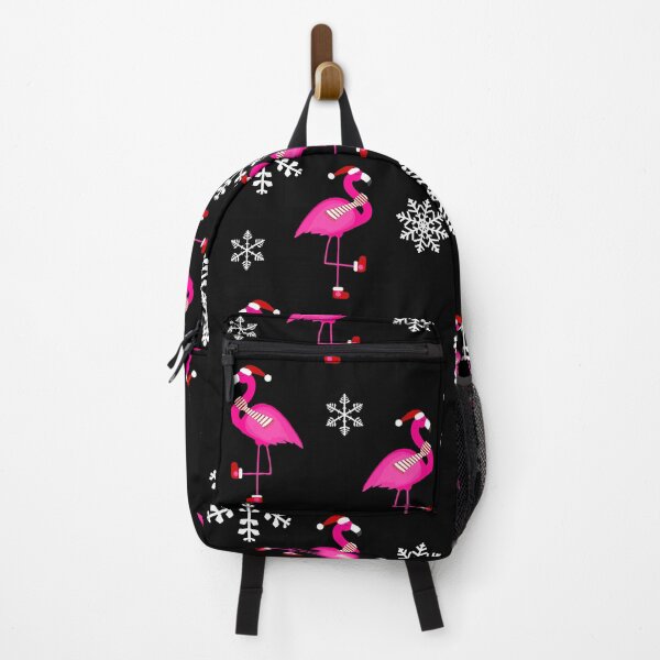 Item preview, black christmas santa claus flamingo designed and sold by Gossip Rag.
