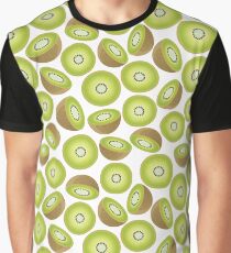 Cute Cut Kiwi Pattern Graphic T-Shirt