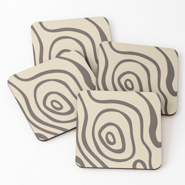 Item preview, Cute Earthy Aesthetic Mid Century Modern Minimalist Abstract Pattern Brown & Muted Yellow designed and sold by scorpiolane.