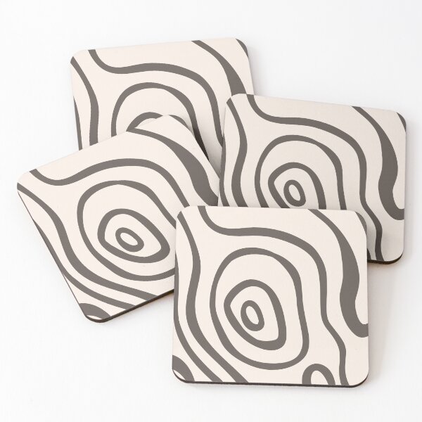 Item preview, Cute Earthy Aesthetic Mid Century Modern Minimalist Abstract Pattern Cream & Brown designed and sold by scorpiolane.