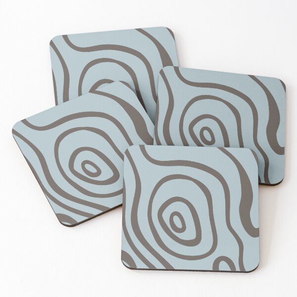 Item preview, Cute Earthy Aesthetic Mid Century Modern Minimalist Abstract Pattern Deep Blue & Brown designed and sold by scorpiolane.