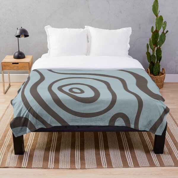 Aperçu de l'œuvre Mignon Earthy Aesthetic Mid Century Modern Minimalist Abstract Pattern Deep Blue & Brown créée et vendue par scorpiolane.