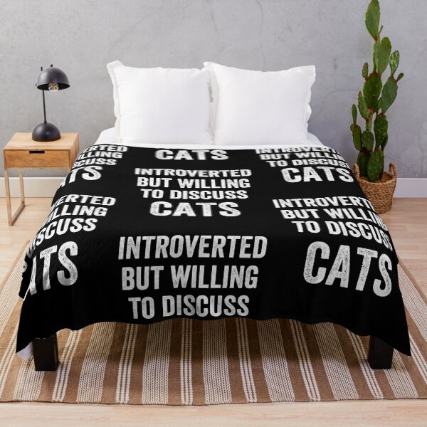 Item preview, Introverted But Willing To Discuss Cats Funny Introvert Cat Lover Humor designed and sold by Trankix.