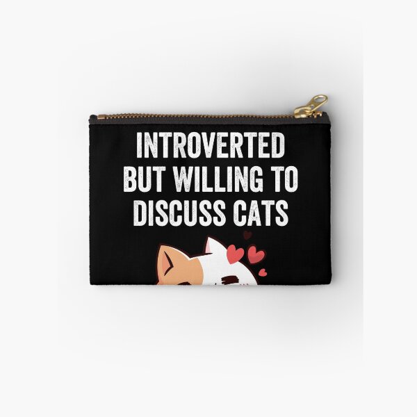 Item preview, Introverted But Willing To Discuss Cats Funny Introvert Cat Lover Humor designed and sold by Trankix.