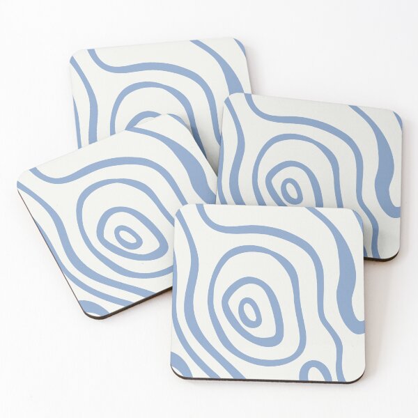 Item preview, Cute Earthy Aesthetic Mid Century Modern Minimalist Abstract Pattern Light & Dark Blue designed and sold by scorpiolane.