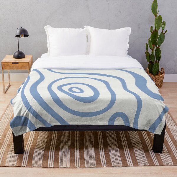 Item preview, Cute Earthy Aesthetic Mid Century Modern Minimalist Abstract Pattern Light & Dark Blue designed and sold by scorpiolane.
