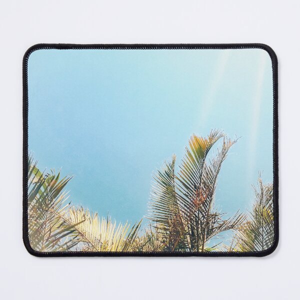 Item preview, Tropical Theme Palm Fronds and Baby Blue Sky with Sun Streaks Tropicalcore designed and sold by Beachy.