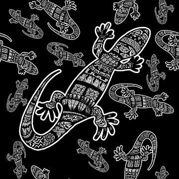 Artwork thumbnail, Patterned Lizard Pattern by bobblehead1337