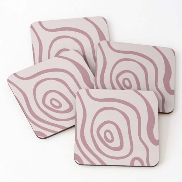 Item preview, Cute Earthy Aesthetic Mid Century Modern Minimalist Abstract Pattern Light & Dark Muted Pink designed and sold by scorpiolane.