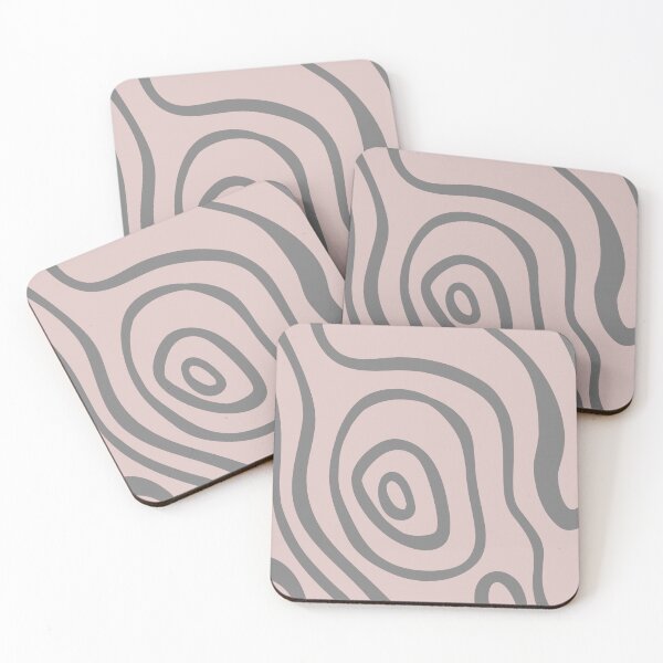 Item preview, Cute Earthy Aesthetic Mid Century Modern Minimalist Abstract Pattern Pink & Gray designed and sold by scorpiolane.