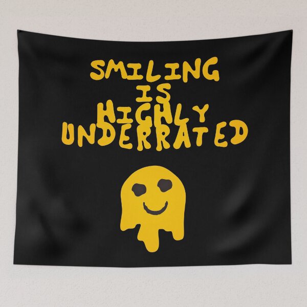 Item preview, Smiling is highly underrated, happiness quote designed and sold by EnzoVectorism.