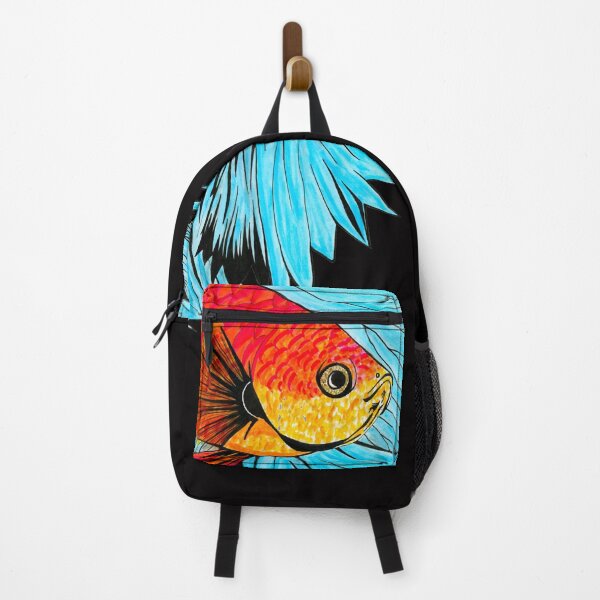 Item preview, Betta Fish Art - Orange and Blue designed and sold by SfidaDesigns.