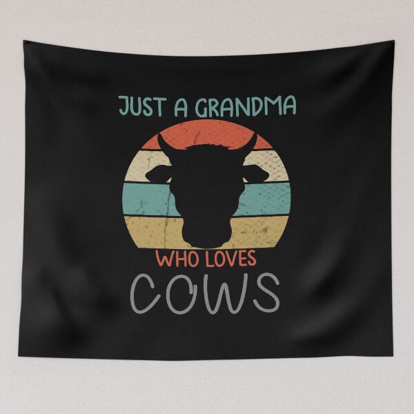 Item preview, Cow Just A Grandma Who Loves Cows Farmer Butcher Milk, Just A Grandma Who Loves Cows, Cows, Cow gift, Cow idea, Cow design, Cow saying designed and sold by RedArtsDesign.