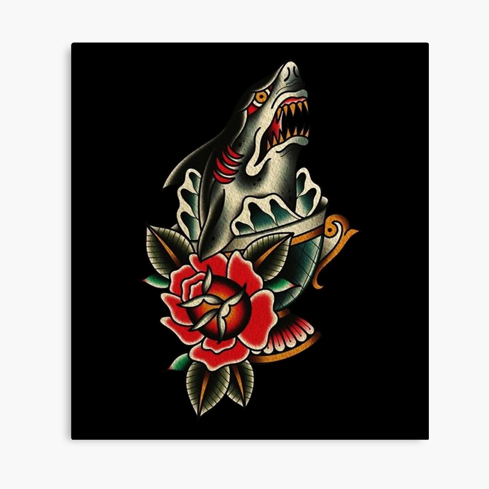 Traditional Shark Tattoo Idea  BlackInk
