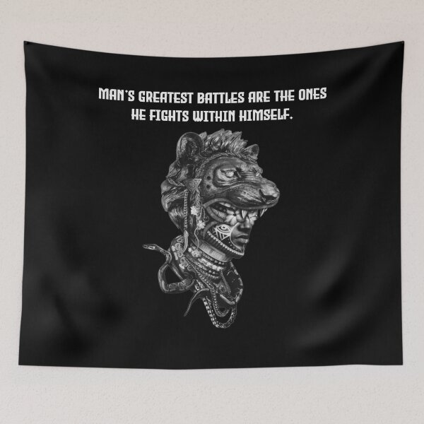 Item preview, Man's greatest battles are the ones he fights within himself. designed and sold by -DEEWOLF-.
