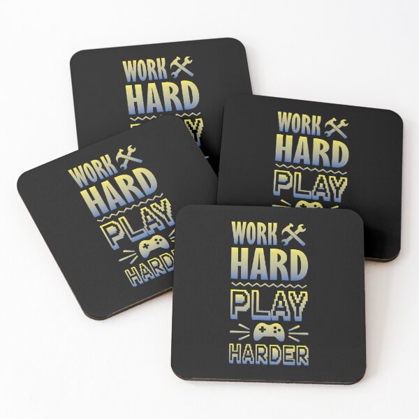 Item preview, Work Hard Play Harder designed and sold by ArtGraffita.