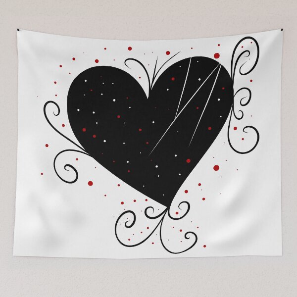 Item preview, Heart in black for Halloween designed and sold by byPinky.