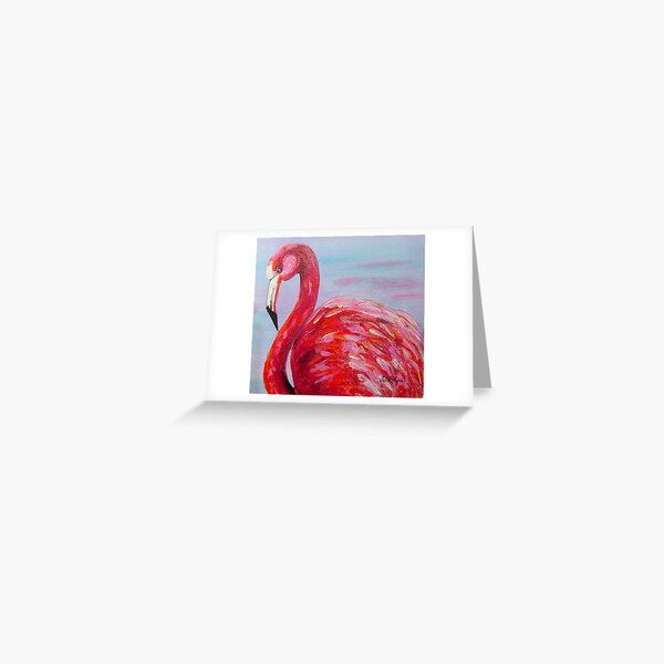 Pink Flamingo Greeting Card