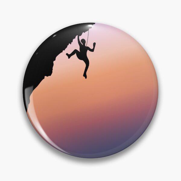 Item preview, Hanging Rock Climber With Sunset. Rock Climbing designed and sold by Boulder Design Co.