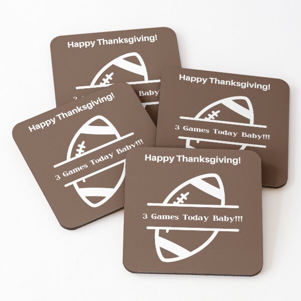 Item preview, Funny Thanksgiving Football Fan Design 3 Games Today in White Text designed and sold by SpEnMa-Holidays.