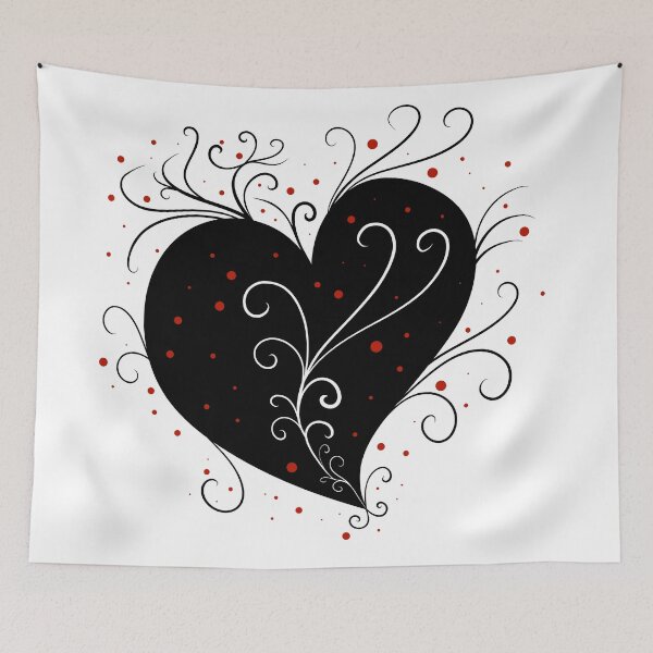 Item preview, Heart in black for Halloween designed and sold by byPinky.