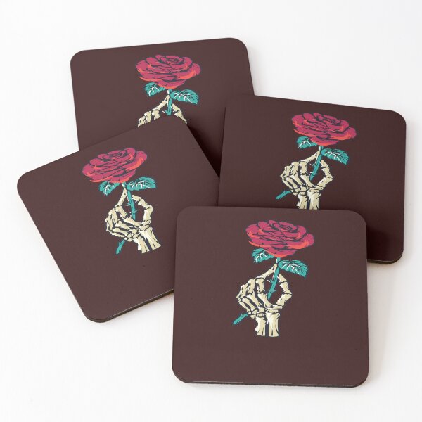 Item preview, Funny Hand skeleton bearing red flower  designed and sold by LiteforART.