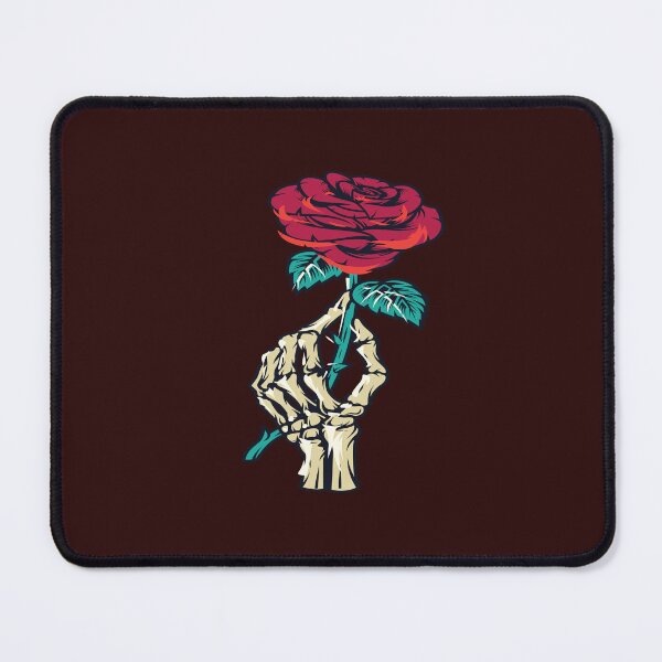 Item preview, Funny Hand skeleton bearing red flower designed and sold by LiteforART.