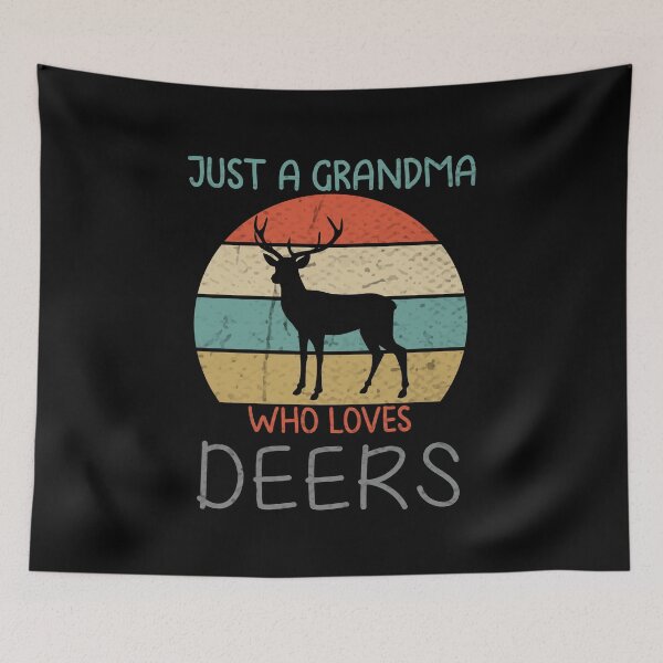 Item preview, just a grandma who loves deers, deers, deer, deer gift, deer idea, deer saying, deer quote, deer design designed and sold by RedArtsDesign.