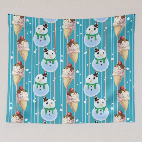 Item preview, Snowman and Icecream Pattern designed and sold by SaradaBoru.