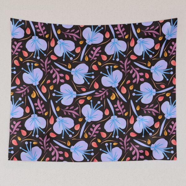 Item preview, Antenna Flower - Navy Blue designed and sold by JaselviiStudio.
