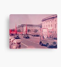 East German Communist Army at Berlin Wall, Celebration Parade - 2 Metal Print