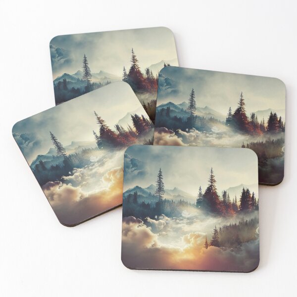 Item preview, Autumn Nature Picture with large trees and clouds designed and sold by TheCreativeFab.
