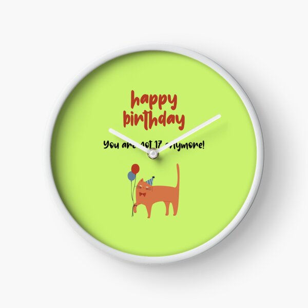 Item preview, Happy Birthday- You are not 17 anymore!?! Funny Hilarious Cat Meme designed and sold by JuxtaJoy Studios.