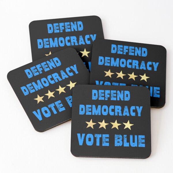 Item preview,  DEFEND DEMOCRACY Vote Blue with Stars designed and sold by LoveAndDefiance.