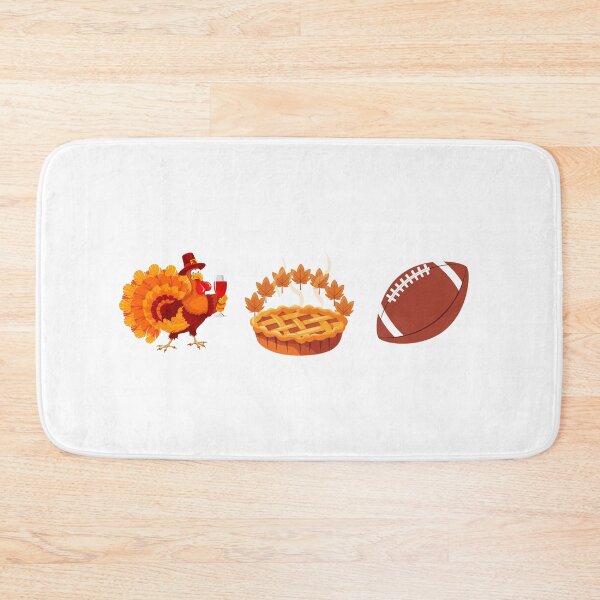 Item preview, Fun Thanksgiving Trio Pilgrim Turkey with Wine Pie and Football designed and sold by SpEnMa-Holidays.