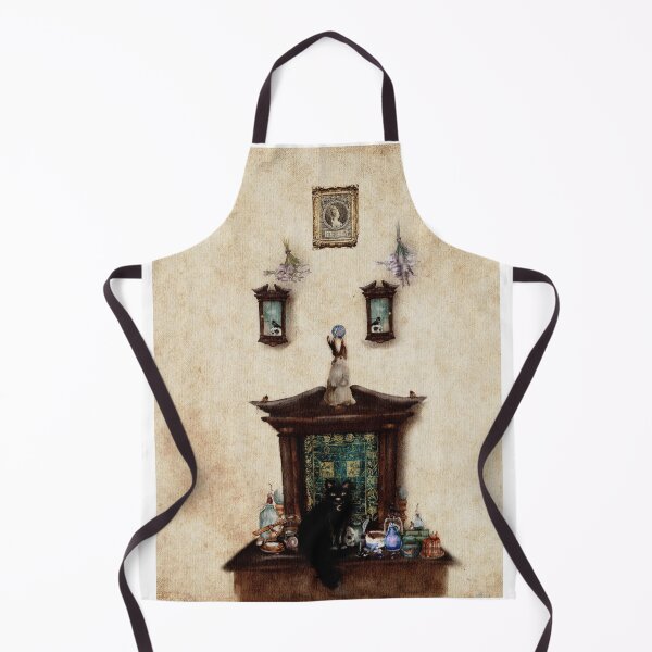 Item preview, Dark Academia Momento Mori Witch Alter Gothic Watercolor Black Cat Familiar designed and sold by Monica Laipple.